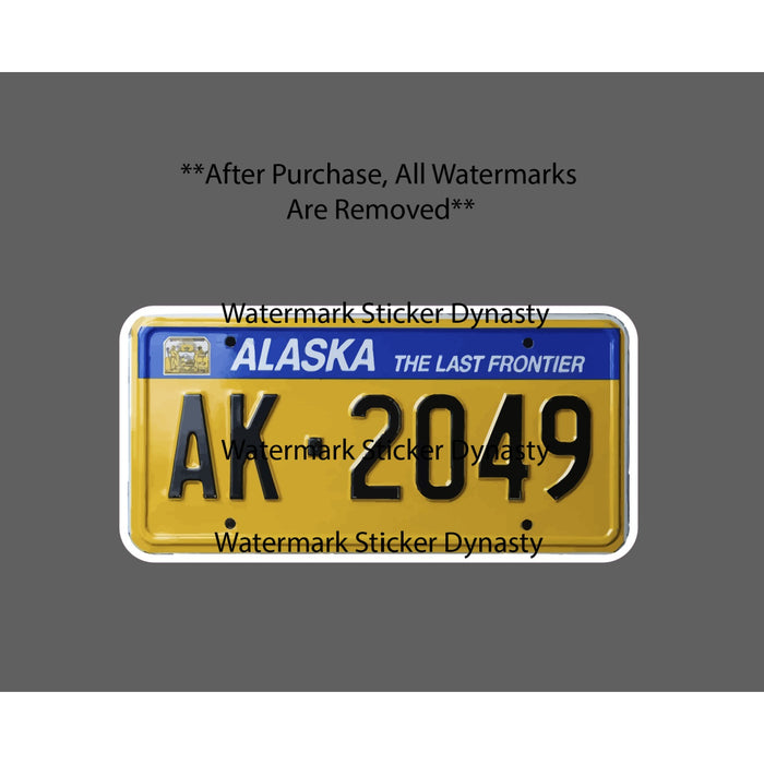 Alaska License Plate Sticker Waterproof Decal Travel Last Frontier Car Gift NEW