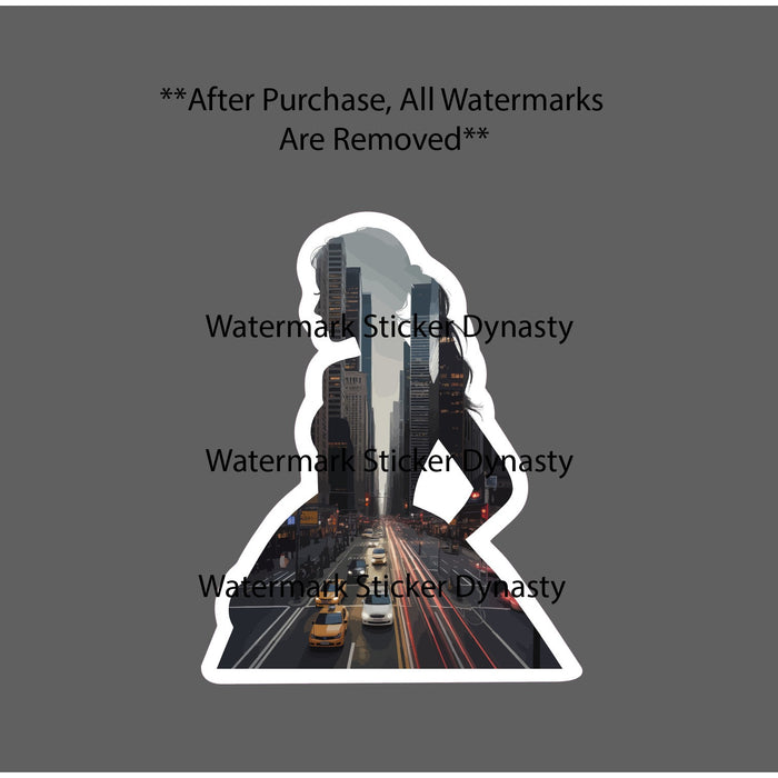 City Girl Sticker Waterproof Decal Traffic Cars Lady Work Life Travel Gift NEW