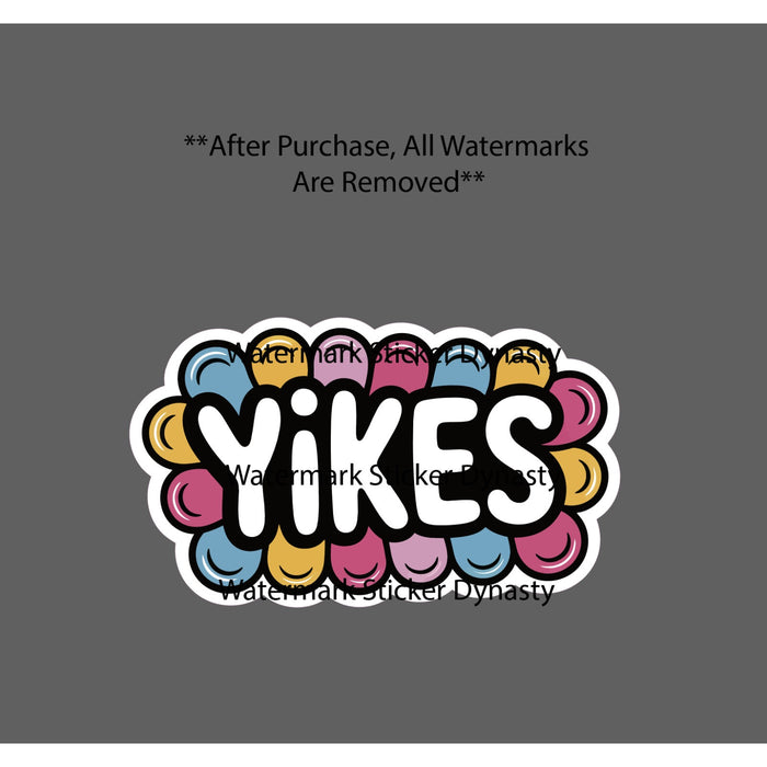 Yikes Sticker Waterproof Decal Quote Funny Humor Cute Colorful Gift NEW