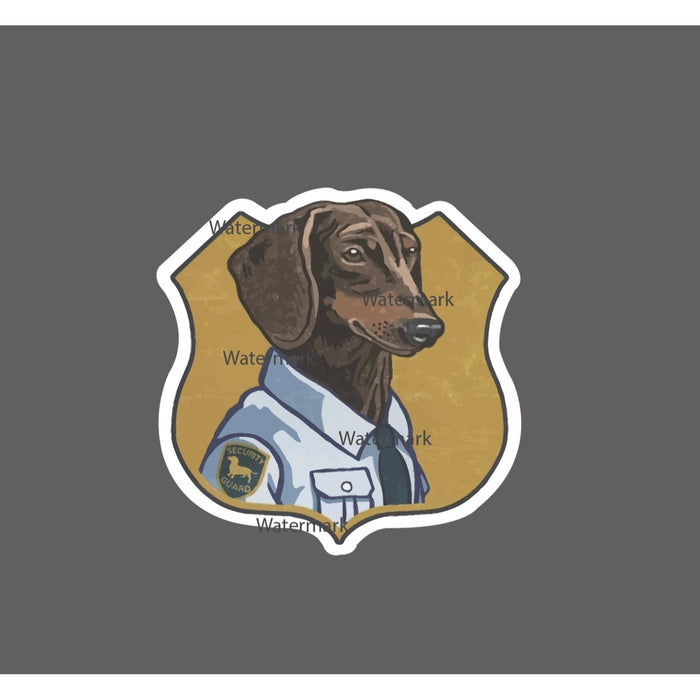 Dachshund Sticker Security Guard Waterproof