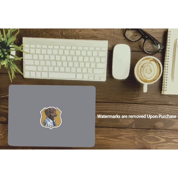 Dachshund Sticker Security Guard Waterproof