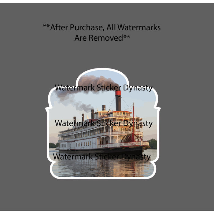 Steamboat Sticker Waterproof Decal Travel Luxury River Cruise Taxi Gift NEW