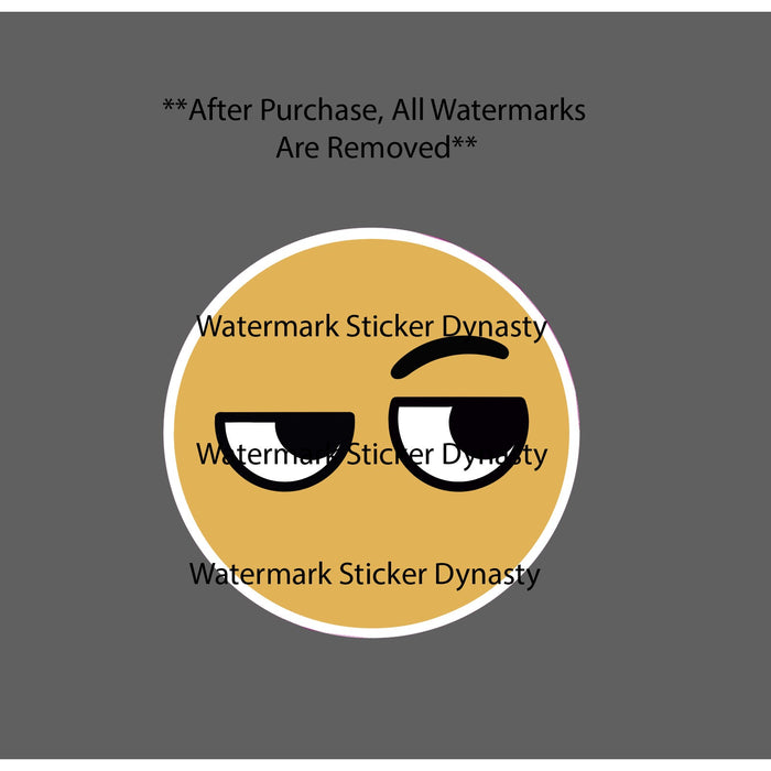 Side Eye Emoticon Sticker Waterproof Decal Text Emoji Funny Humor Gift NEW