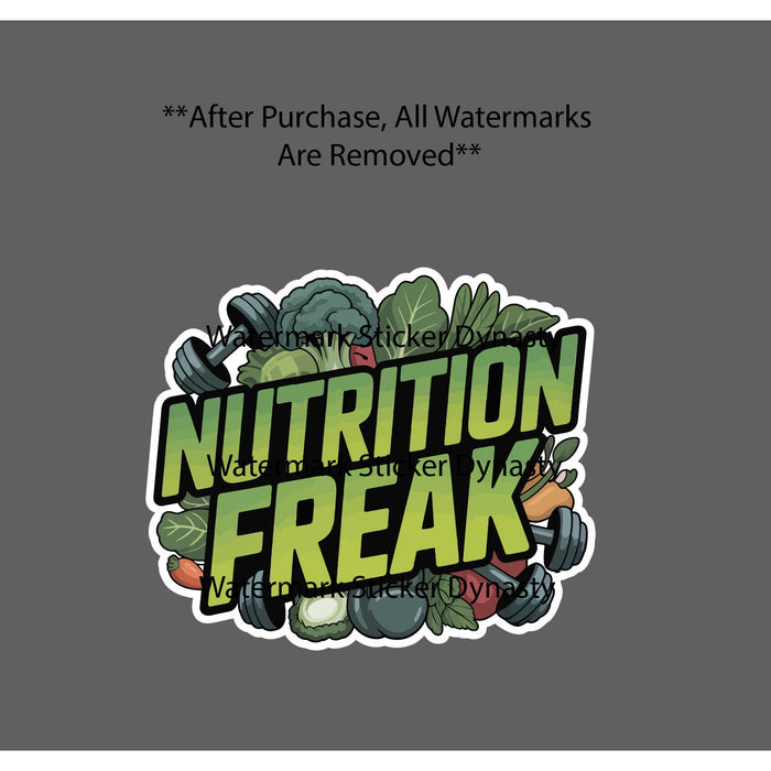 Nutrition Freak Sticker Waterproof Decal Food Vegetables Gym Workout Gift NEW
