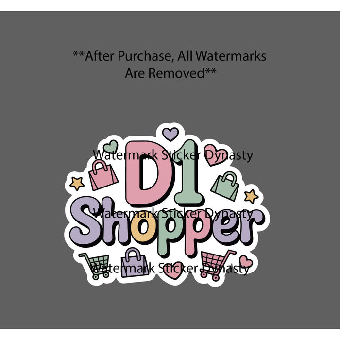D1 Shopper Sticker Waterproof Decal Shopping Stores Online Retail Quote Gift NEW