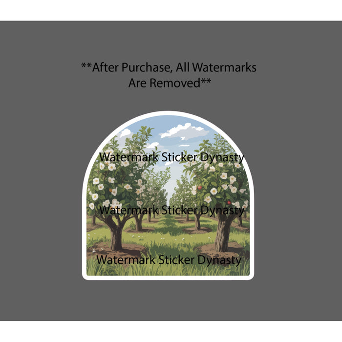 Orchard Sticker Waterproof Decal Fruit Tree Trees Fruit Garden Gift NEW