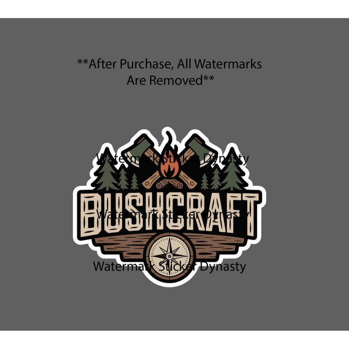 Bushcraft Sticker Waterproof Decal Outdoors Tools Nature Survival Gift NEW