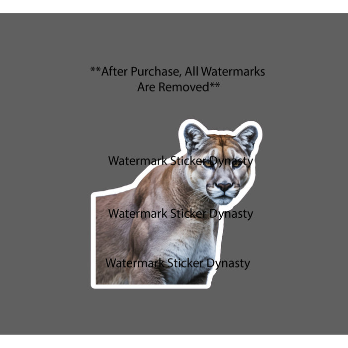 Cougar Sticker Waterproof Decal Mountain Lion Outdoor Nature Wildlife Gift NEW