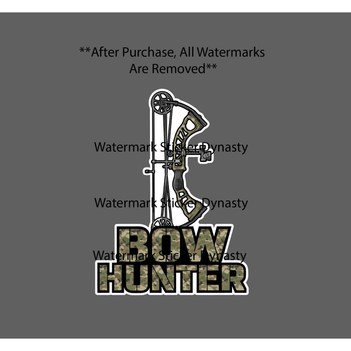 Bow Hunter Sticker Waterproof Decal Camo Hunting Outdoor Camouflage Gift NEW