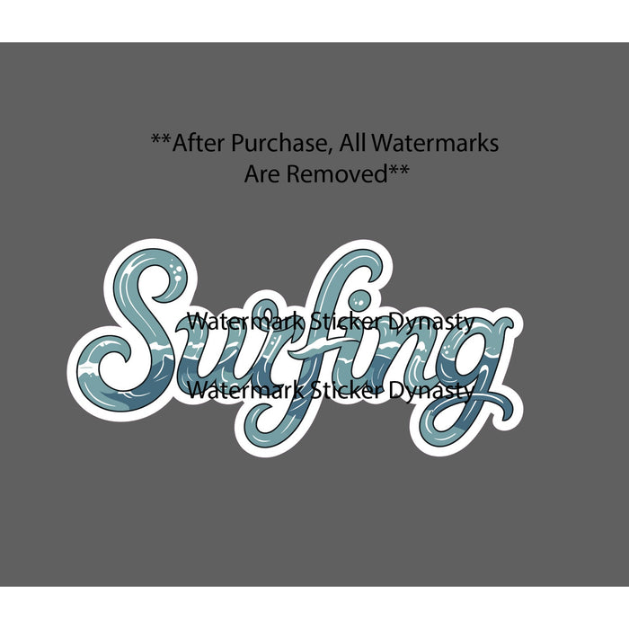 Surfing Sticker Waterproof Decal Ocean Beach Waves Surfboard Tropical Gift NEW