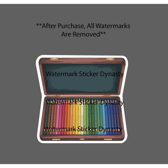 Colored Pencils Sticker Waterproof Decal Art Drawing Creative Gift NEW