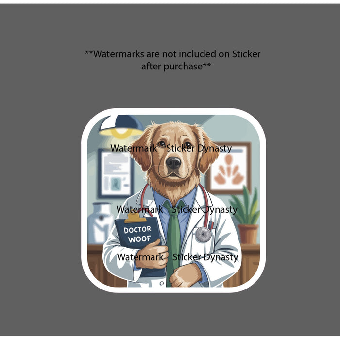 Dog Doctor Sticker Waterproof Decal Med Medical Pet Family Funny Humor Gift NEW