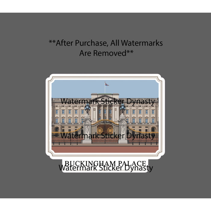 Buckingham Palace Sticker Waterproof Decal England Royal Family Travel Gift NEW