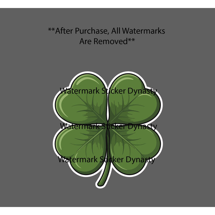 4 Leaf Clover Sticker Waterproof Decal Plants Luck Outdoor Lucky Gift NEW