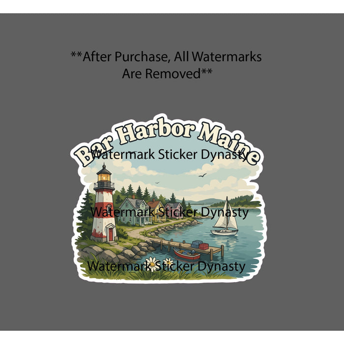 Bar Harbor Maine Sticker Waterproof Decal Outdoor Travel Beach Ocean Gift NEW