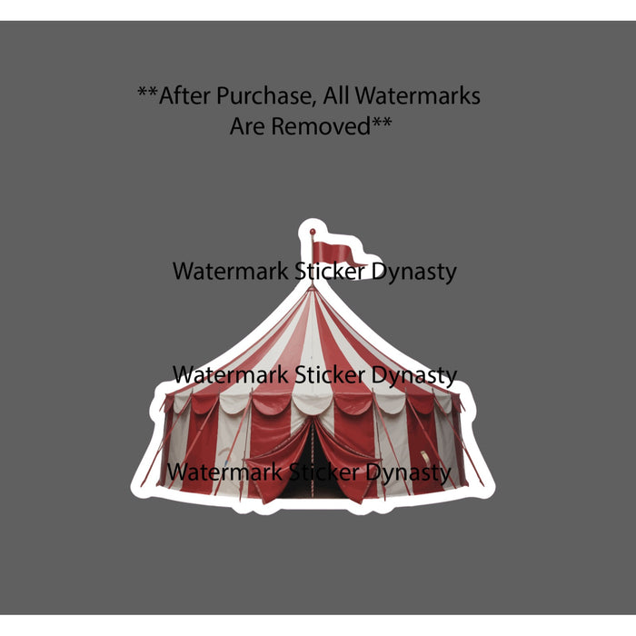 Circus Tent Sticker Waterproof Decal Clown Show Funny Humor Entertainment NEW