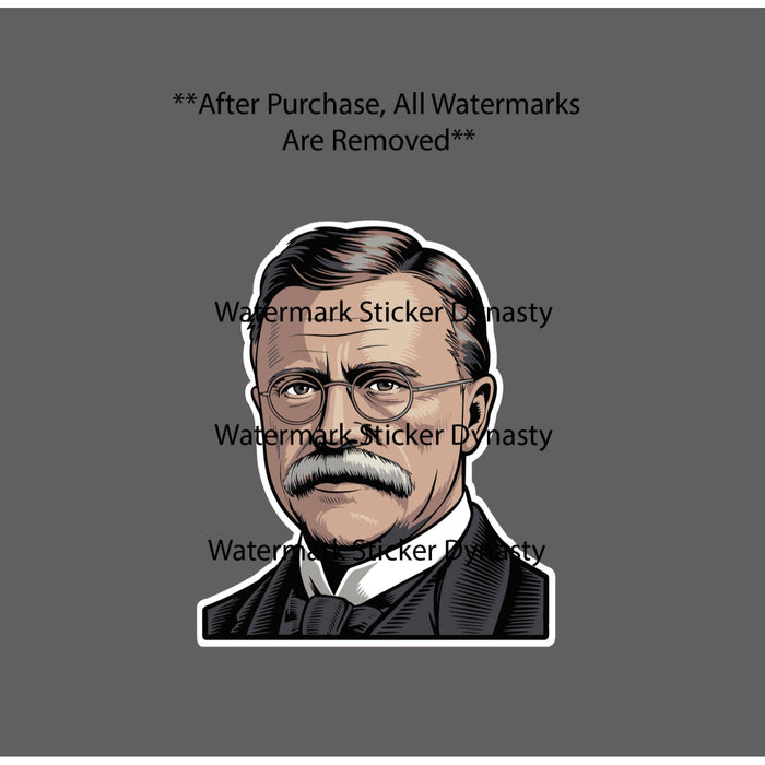Theodore Roosevelt Sticker Waterproof Decal President USA History Gift NEW