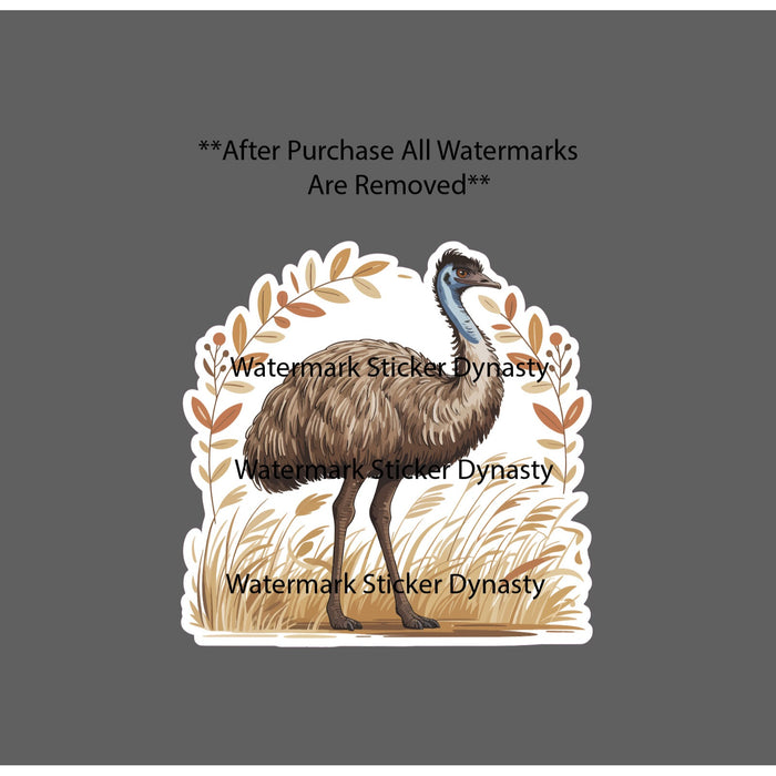 Emu Sticker Waterproof Decal Farm Animal Bird Eggs Nature Homestead Gift NEW