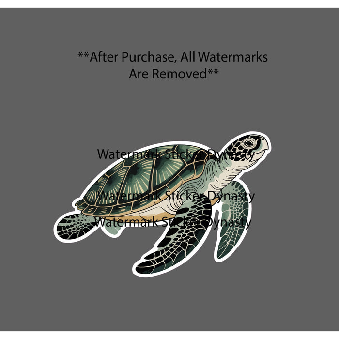 Traditional Japanese Turtle Sticker Waterproof Decal Animal Beach Ocean Gift NEW