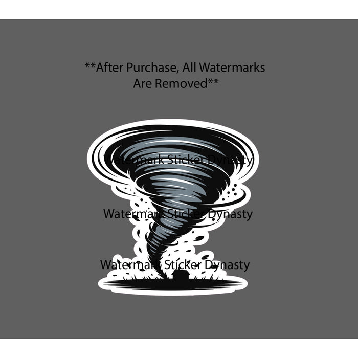 Tornado Sticker Waterproof Decal Stom Weather Rain Disaster Home Gift NEW