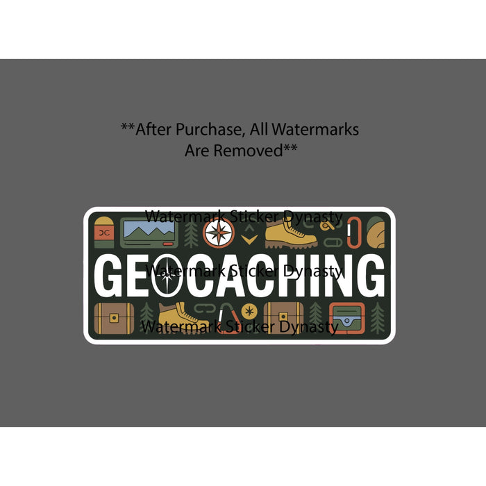 Geocaching Sticker Waterproof Decal Outdoor Travel Puzzle Game Gift NEW