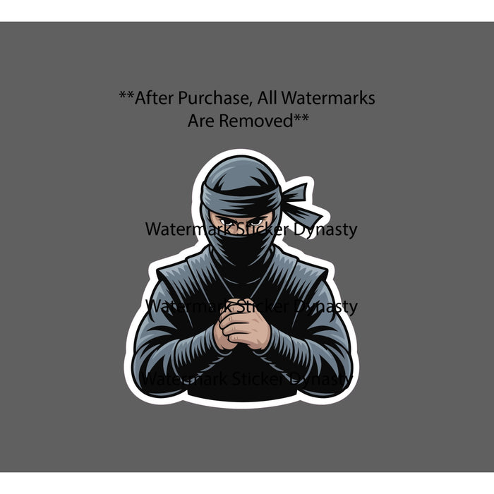 Ninja Sticker Waterproof Decal Cartoon Martial Arts Movie Book Fighting Gift NEW
