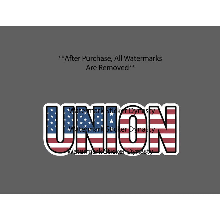 Union USA Flag Sticker Waterproof Decal America Work Business Work Gift NEW