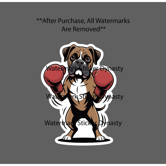 Boxer Dog Sticker Waterproof Decal Sports Game Animal Gloves Gift NEW
