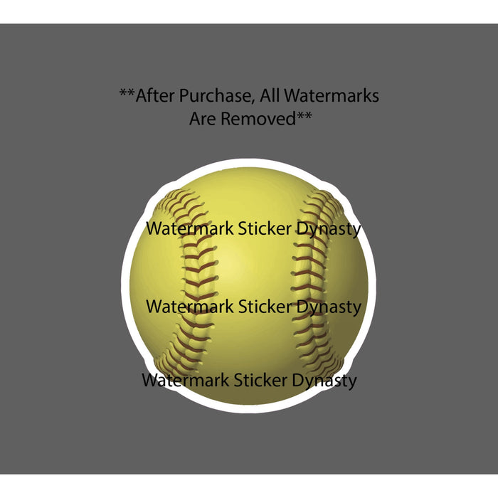Softball Sticker Waterproof Decal Sport Sports Game College School Gift NEW