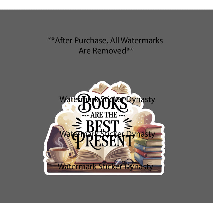 Books Are The Best Present Sticker Waterproof Decal Reader Reading Gift NEW