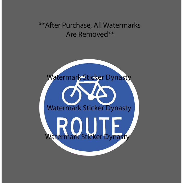 Bike Route Sticker Biking Cycling Outdoor Travel Sign Gift Waterproof NEW