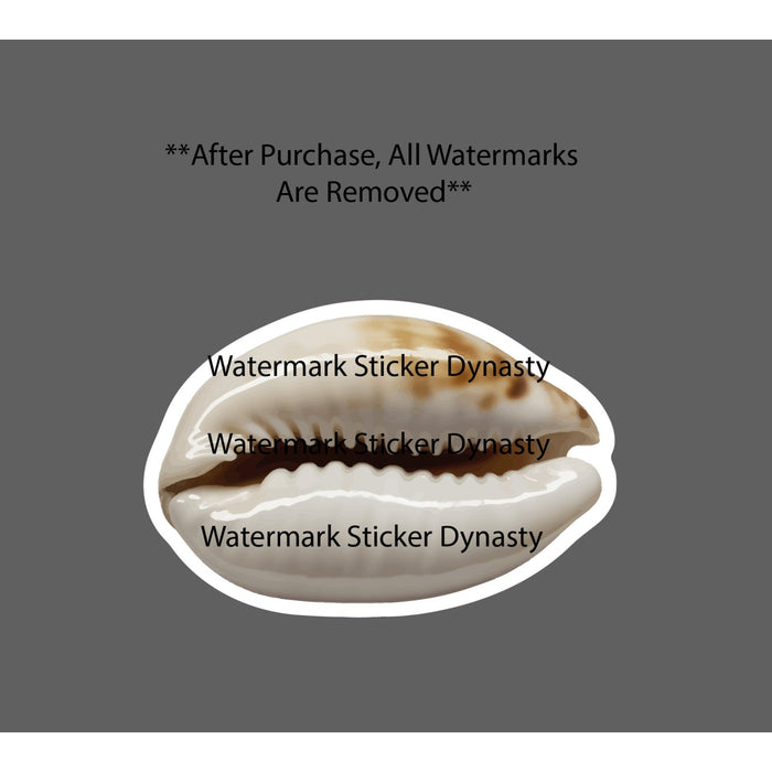 Cowrie Shell Sticker Waterproof Decal Beach Ocean Nautical Waves Travel Gift NEW