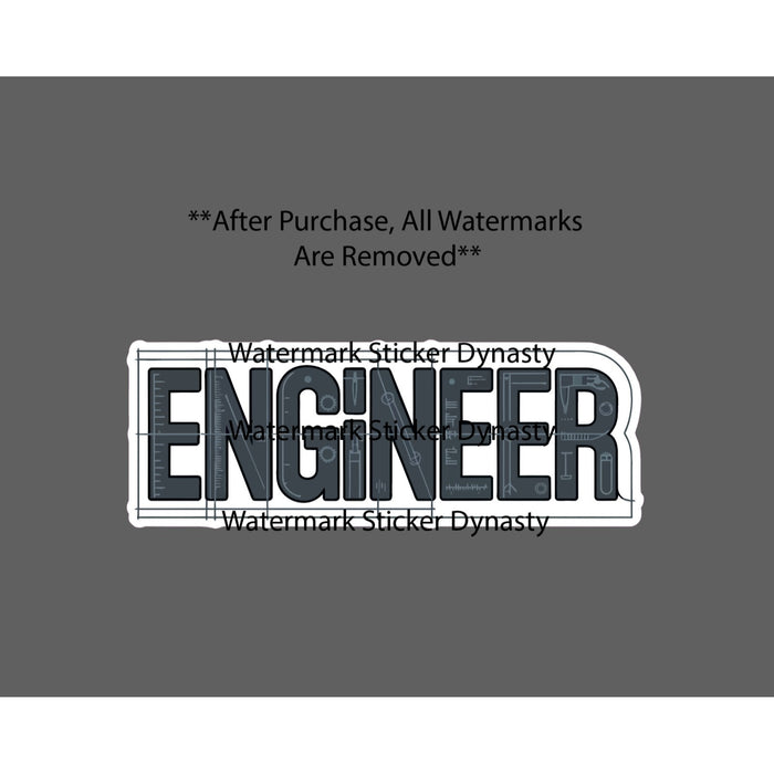 Engineer Sticker Waterproof Decal Blueprint Work Study College Plan Gift NEW