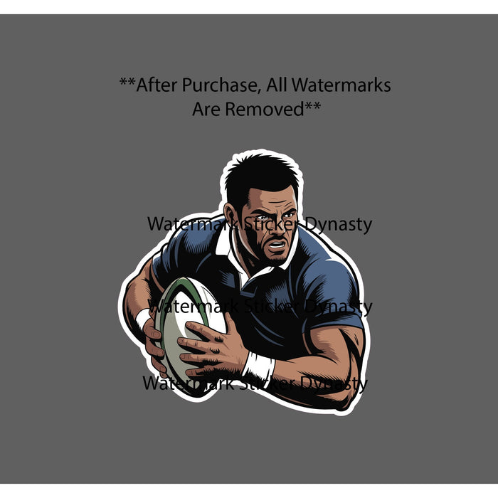 Rugby Player Sticker Waterproof Decal Sport Sports Game Games Gift NEW