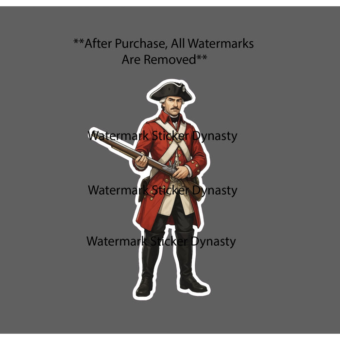 British Redcoat Sticker Waterproof Decal Great Britian England Soldier Gift NEW