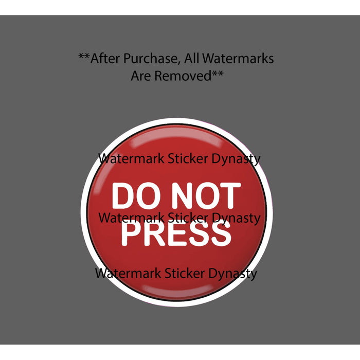 Do Not Press Sticker Waterproof Decal Red Button Caution Funny Humor Gift NEW