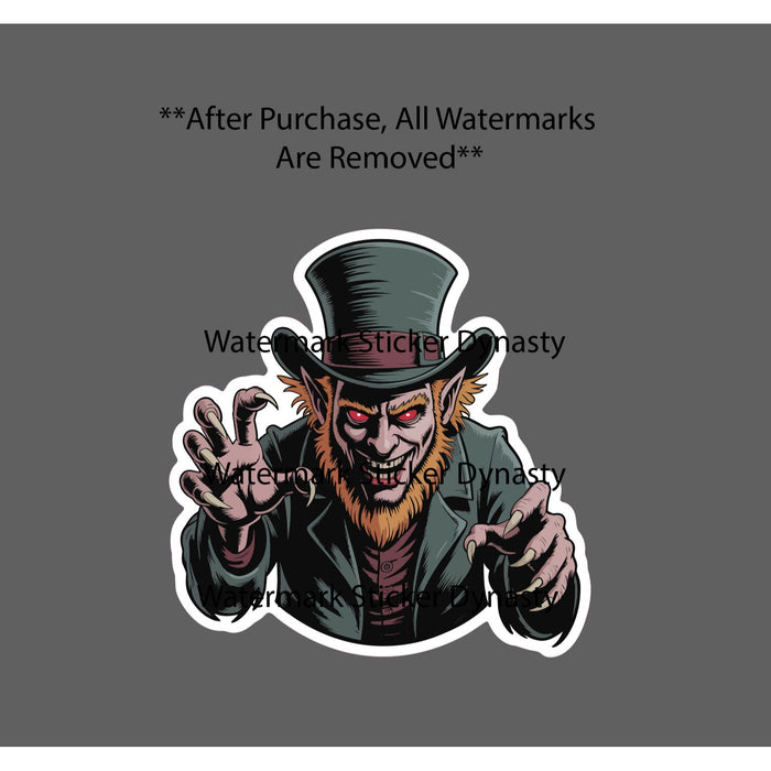 Evil Leprechaun Sticker Waterproof Decal Horror Scary Monster Gift NEW