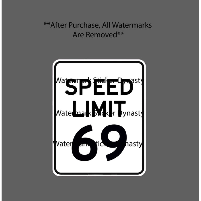 Speed Limit 69 Sticker Waterproof Decal Traffic Sign Travel Car Truck Gift NEW