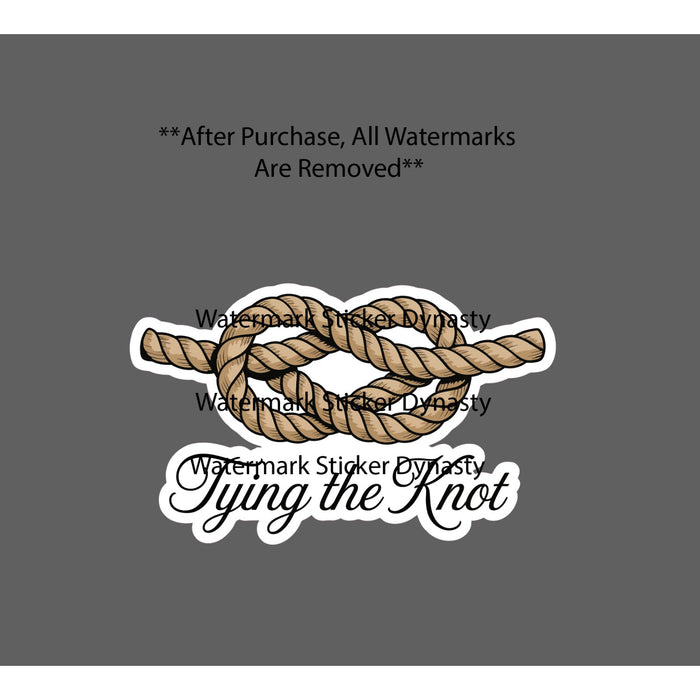 Tying The Knot Sticker Waterproof Decal Marriage Love Relationship Gift NEW