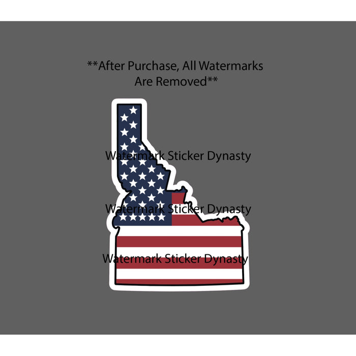 Idaho Sticker Waterproof Decal USA Flag American State United States Gift NEW