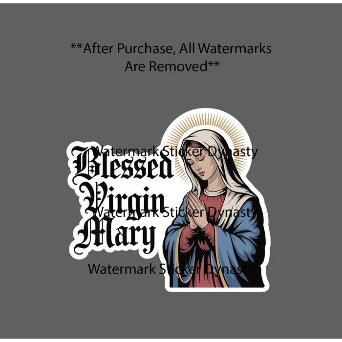 Blessed Virgin Mary Sticker Waterproof Decal Jesus Bible Theotokos Gift NEW
