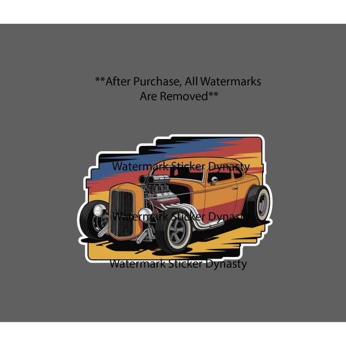 Hot Rod Sticker Waterproof Decal Car Custom Build Racing Retro Vintage Gift NEW