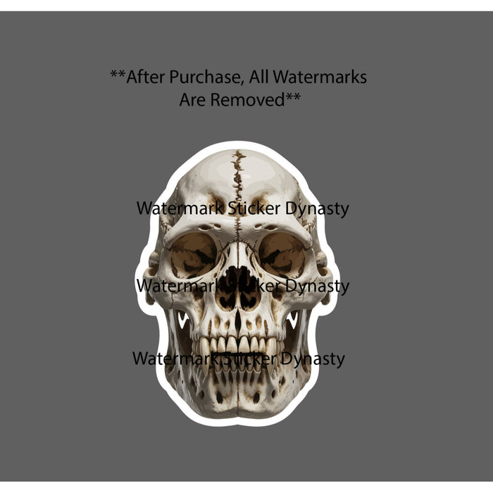 Bigfoot Skull Sticker Waterproof Decal Skeleton Bones Legend Fantasy Gift NEW