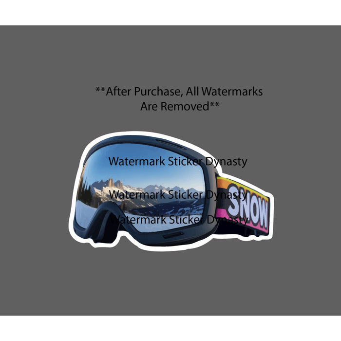 Ski Goggles Sticker Waterproof Decal Skiing Skier Snowboard Mountain Gift NEW