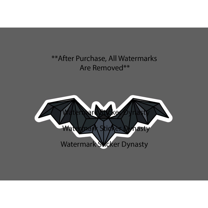 Bat Geometric Sticker Waterproof Decal Animal Art Horror Scary Gift NEW