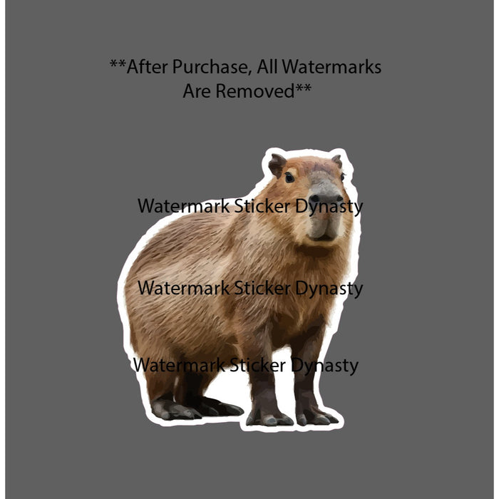 Capybara Sticker Waterproof Decal Animal Wildlife Pet Cute Funny Humor Gift NEW