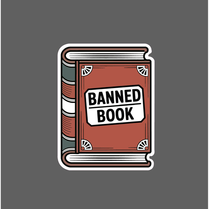 Banned Book Sticker Read Reading Mystery History Author Gift Waterproof NEW