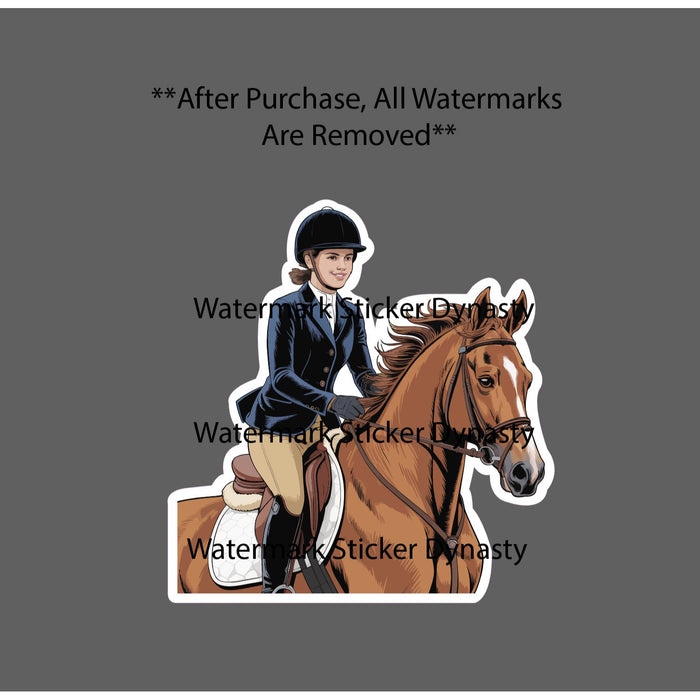 Equestrian Sticker Waterproof Decal Horse Rider Riding Trail Gift NEW