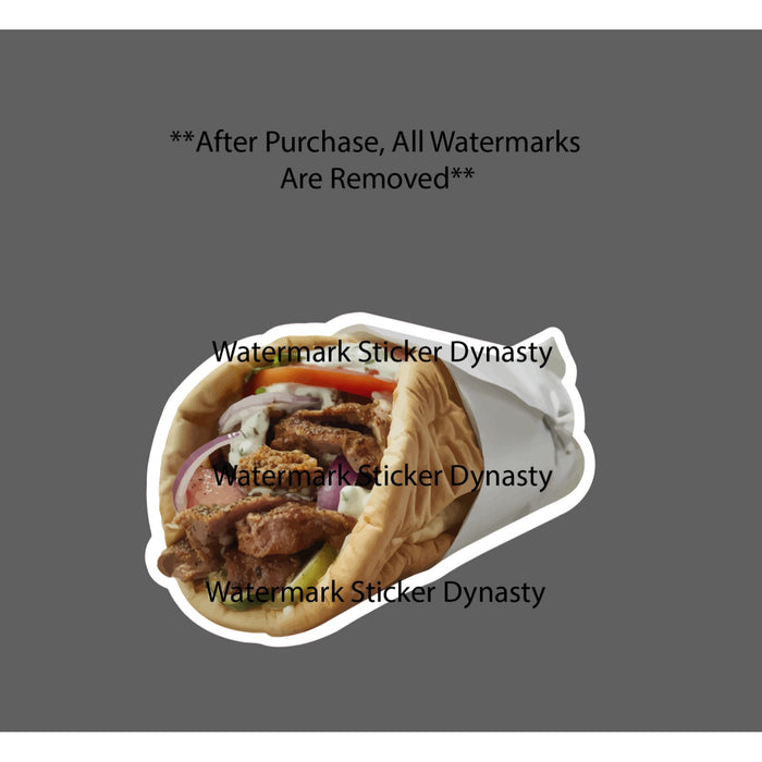 Gyro Sticker Waterproof Decal Greek Food Cuisine Greece Gift NEW