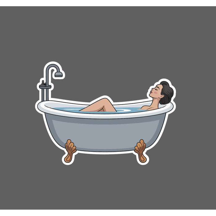 Bathtub Sticker Woman Relax Night Fancy Comfort Gift Waterproof NEW
